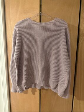 Aeropostale Lavender Ribbed Crewneck Sweater - Women